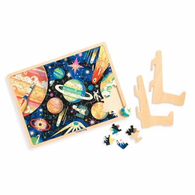Puzzle din lemn Mudpuppy Misiune spațială 100 piese