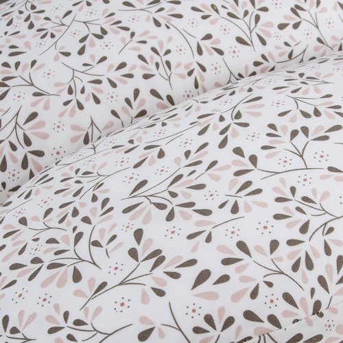 CEBA Coussin d'allaitement Huggy (150x60x37) Basic Tiny Leaves