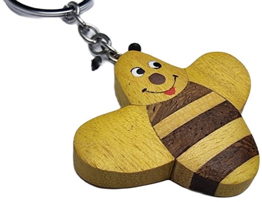 2Kids Toys Holzschlüsselanhänger groß Biene