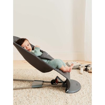 BABYBJÖRN Babywippe Bliss Cotton, Anthracite mit Spielzeug