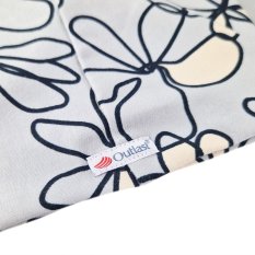 Nákrčník podšitý Outlast® - svetlosivá kvety/sivý melír