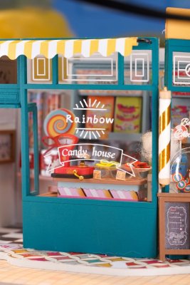 RoboTime 3D fa puzzle Miniatűr házikó Cukrászda