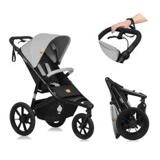 LIONELO Azura Grey Stone Sport Stroller