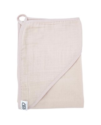 Toalla de baño ecológica de muselina Rose pink 100x100 cm