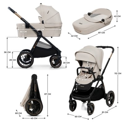 KINDERKRAFT Carrinho de bebé combinado Nea 2 2 em 1 Bege