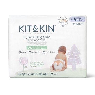 KIT & KIN Pleny jednorázové eko 4 (9-14 kg) 34 ks