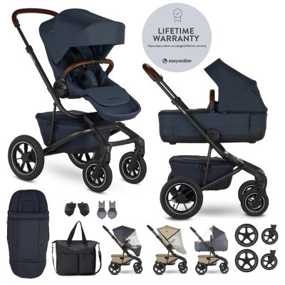 EASYWALKER Kombikinderwagen Jimmey Indigo Blue XXL AIR + RWS