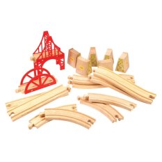 Bigjigs Rail Träjärnväg Bro Set 18 delar