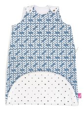 MOTHERHOOD Schlafsack 2in1 ZIP-A-Round Beige Musselin Blue Classics 3–18 m 0,5 Tog