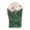 Kocyk niemowlęcy KLUPS bez usztywnienia z kokardą Velvet Tropic fun green 75x75 cm
