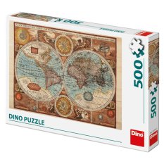 Dino Puzzle Mappa del Mondo del 1626 - 500 pezzi