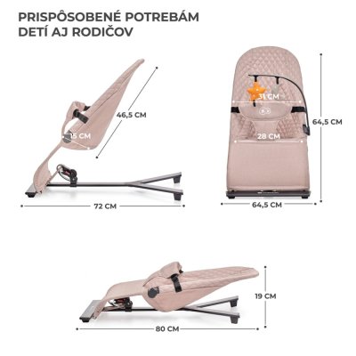 KINDERKRAFT Babywippe Mimi Beige, bis 9 kg