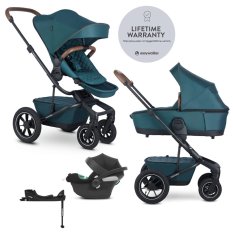 EASYWALKER Kombikinderwagen Harvey⁵ Premium 2v1 Jade Green LITE AIR + CYBEX Aton B2 i-Size