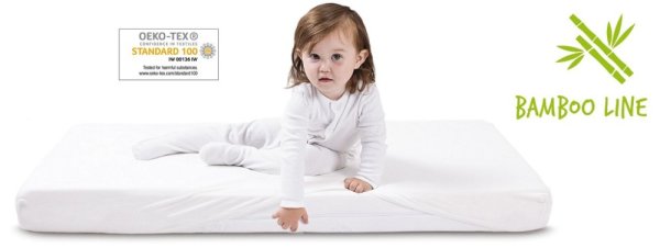BABYMATEX Wasserdichtes Laken mit Gummiband Bambus 70x140 cm st. grau