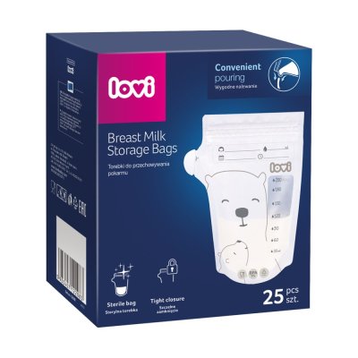 LOVI Muttermilch-Aufbewahrungsbeutel 25 Stück Buddy Bear