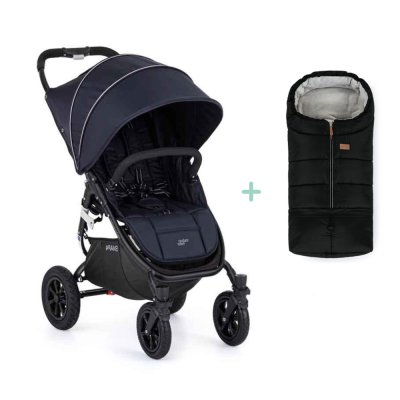 VALCO BABY Kočárek sportovní Snap 4 Sport Flat Matte LTD Edition Deep Blue + PETITE&MARS fusak Jibo