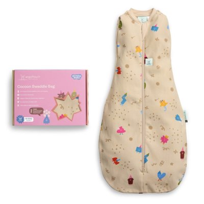 ERGOPOUCH Inbakerdoek en slaapzak 2-in-1 Cocoon Birthday Blobs 3-6 m, 6-8 kg, 1 tog