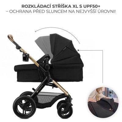 KINDERKRAFT Kombikinderwagen 3-in-1 Moov 2 XL Air Black