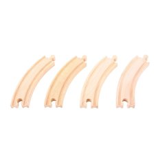 Bigjigs Rail Långa cirkelformade spår 17 cm 4 st