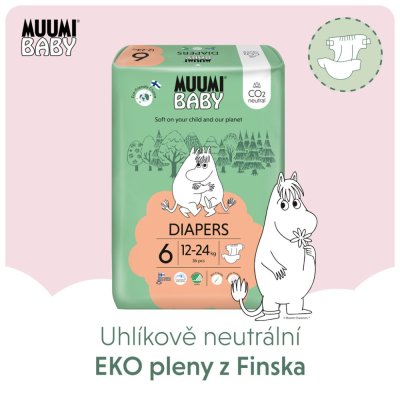 MUUMI Baby 6 Junior 12–24 kg (36 ks), eko pleny