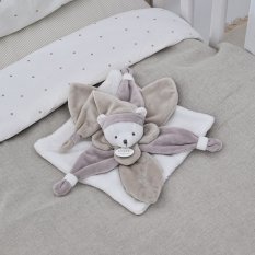 Doudou Geschenkset - Plüsch Schmusetuch Teddybär beige 24 cm