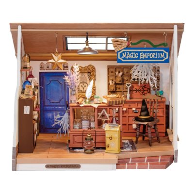 RoboTime Puzzle 3D din lemn Miniatură căsuță Magazin de magie