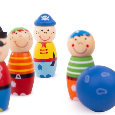 Bigjigs Toys Holz Kegelspiel Piraten
