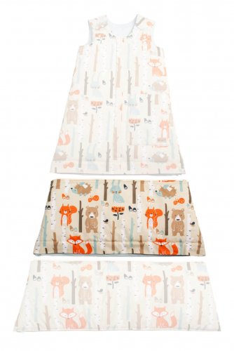 Monkey Mum® Adjustable Summer Sleeping Bag 0 - 4 years - Second Extention Piece - Forest Animals