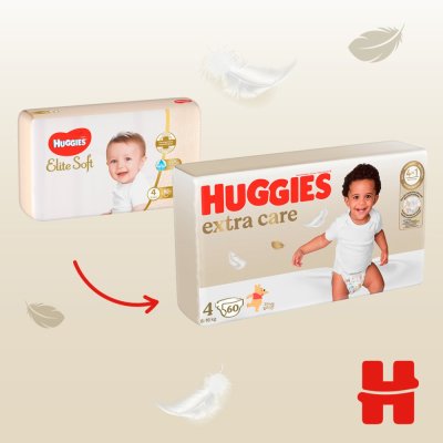 HUGGIES® Extra Care pleny jednorázové 4 (8-14 kg) 60 ks