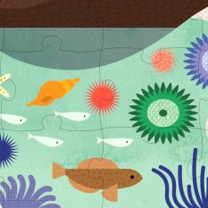 Petit Collage Double-Sided Puzzle Under the Sea