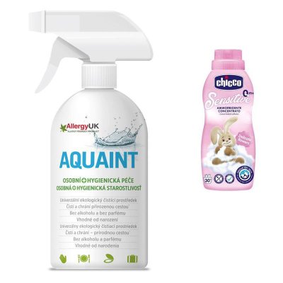 CHICCO Weichspüler Konzentrat Blumenumarmung, 750 ml + AQUAINT 500 ml