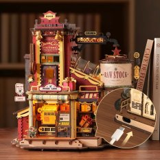 RoboTime Puzzle 3D de madeira, caixa de música, Fábrica Mágica de Presentes