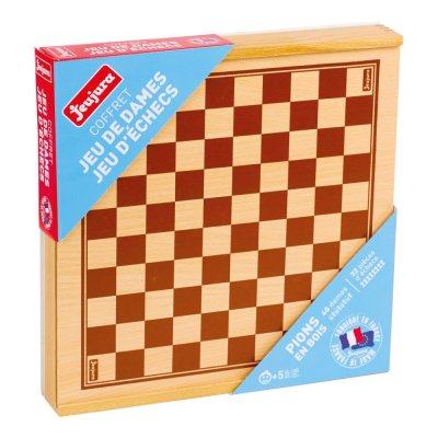 Jeujura Chess and Draughts in Wooden Box