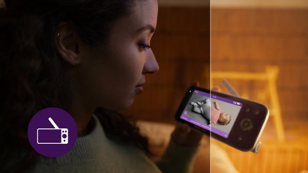 Babyphone connecté Philips AVENT Premium avec traduction des pleurs, suivi du sommeil et de la respiration SCD971