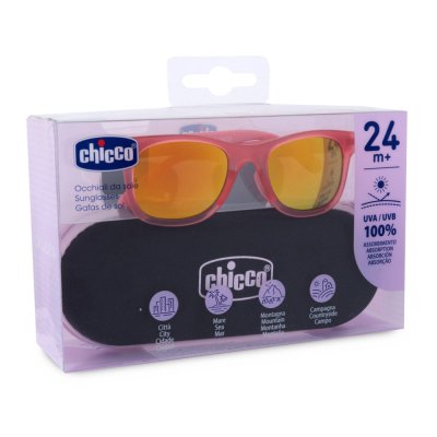 CHICCO Zonnebril rood collectie 2025 - spiegelglazen, 24m+