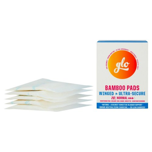 Almohadillas para incontinencia de bambú orgánico con alas Normal 12 uds.