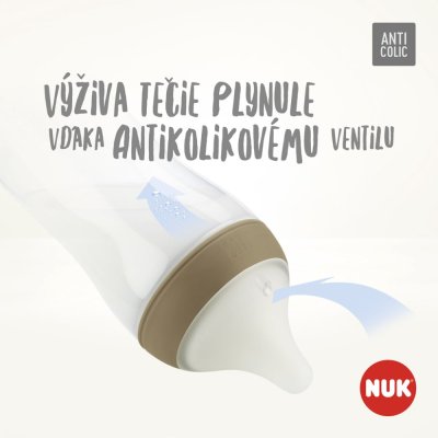 NUK Babyflasche aus Glas mit Temperaturkontrolle Perfect Match 230 ml