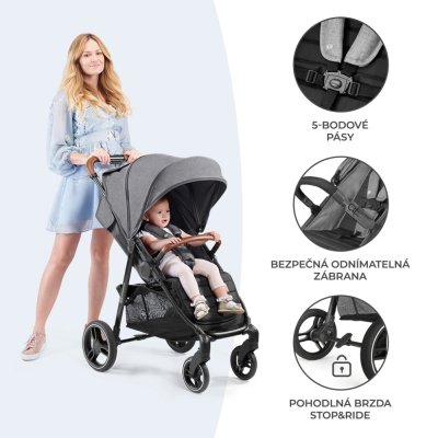 KINDERKRAFT Sportkinderwagen Grande Plus Grau
