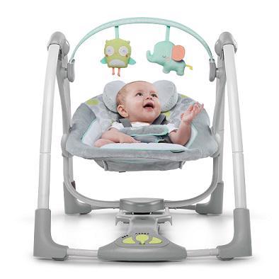 INGENUITY Swing com melodia Hoots&Hugs 0m+ até 9 kg