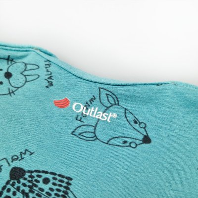 Body Wickel TISK Outlast® - dunkeltürkis Tiere/dunkeltürkis