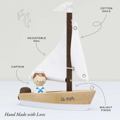 Le Toy Van Voilier en bois avec capitaine