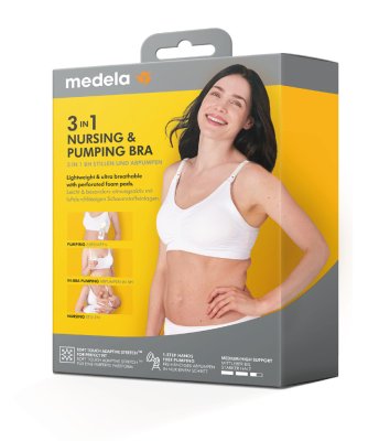 MEDELA 3-in-1-BH zum Stillen und Abpumpen, weiß XXL
