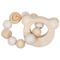 Goki Anneau de motricité sensorielle Cœur avec tête d'ours