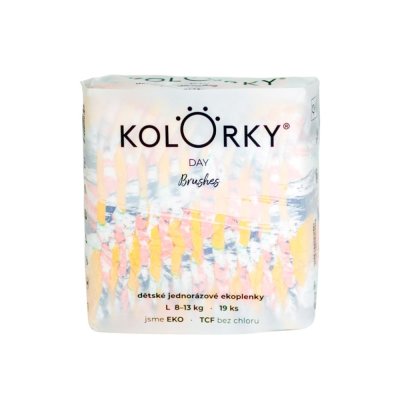 KOLORKY DAY Einwegwindeln Öko, Pinsel L (8-13 kg) 19 Stk