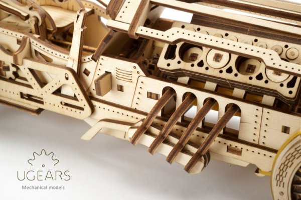 Ugears Drewniane Mechaniczne Puzzle 3D U9 Auto (Grand Prix)