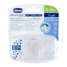 CHICCO Schnuller Physio Luxe Vollsilikon 6-12m Kristall 2 Stk