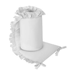 BELISIMA Kinderbettschutz Pure Grey 180x33 cm