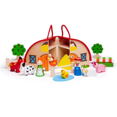 Bigjigs Toys Granja en maletín