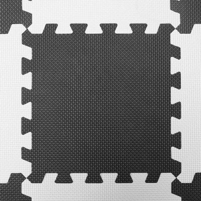 KINDERKRAFT Schaumstoff Puzzlematte Luno 150 x 180 cm Schwarz, 30 Stk.