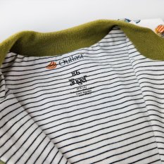 Sweat à capuche doublé Outlast® - motif chantier / rayure blanc noir